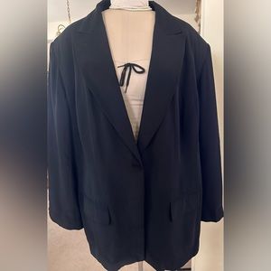 Josephine Chaus Woman 100% Silk One Button Blazer